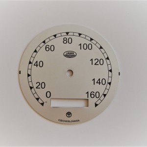 Speedometer plate 0-160km/h, Jawa 350 typ 18 Perak 1948--