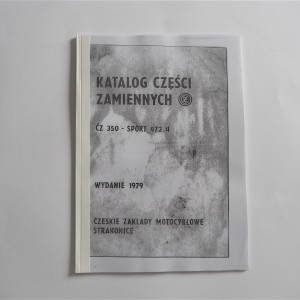 Katalog części zamiennych CZ 350 typ 472 - J.POLSKI format A4, 41 stron