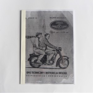 Technical description and instruction manual, operation and maintenance JAWA-CZ 125 type 355, 175 type 356 - L.POLISH A4 format, 32 (64) pages