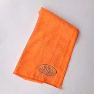 Microfiber cloth, 30 X 30 cm, orange, Java logo