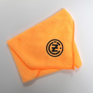 Microfiber cloth, 30 X 30 cm, orange, CZ logo