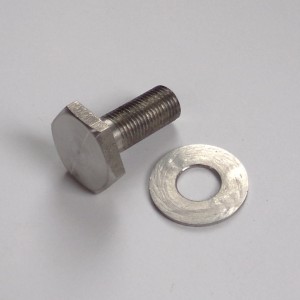Horní šroub kluzáku přední vidlice, M12/1,25, klíč 11 mm, nerez, s podložkou, ČZ 476-487