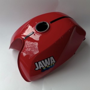 Nádrž, červená, originál, Jawa 640