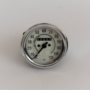 Speedometer, white, 0-120km/h, Jawa, CZ 125-175