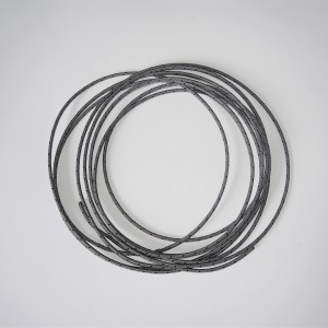 Elektrokabel mit geklebtem Geflecht 1,5 mm, grau mit schwarz, 1M, Jawa, CZ