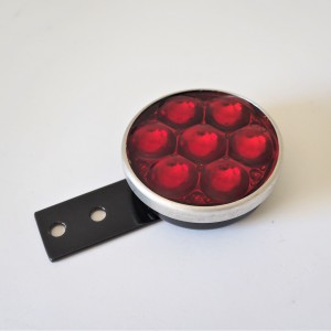 Glasreflektor, rot, mit halter für zwei schraube, Durchmesser 55 mm, Jawa, CZ