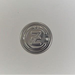 Platte für Hupe deckel mit logo ČZ, verchromt