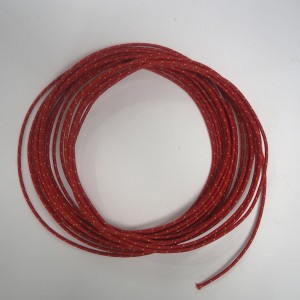 Elektrokabel mit geklebtem Geflecht 1,5 mm, rot mit gelb, 1M, Jawa, CZ
