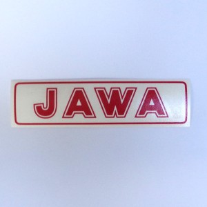 Aufkleber JAWA, rot, 140x35 mm