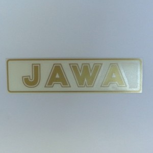 Aufkleber JAWA, gold, 140x35 mm