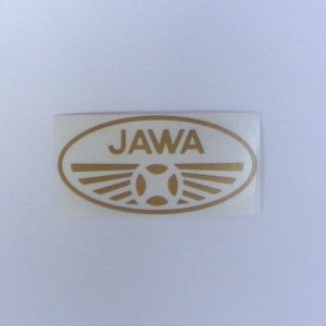 Aufkleber JAWA, gold, 67,5x34 mm