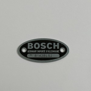 Generator nameplate, BOSCH