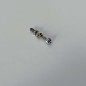 Screw for light switch, hemispherical head, M3.5, chrome - Jawa, CZ